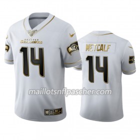 Maillot Seattle Seahawks DK Metcalf 14 Nike Blanc Golden Edition 100th - Homme